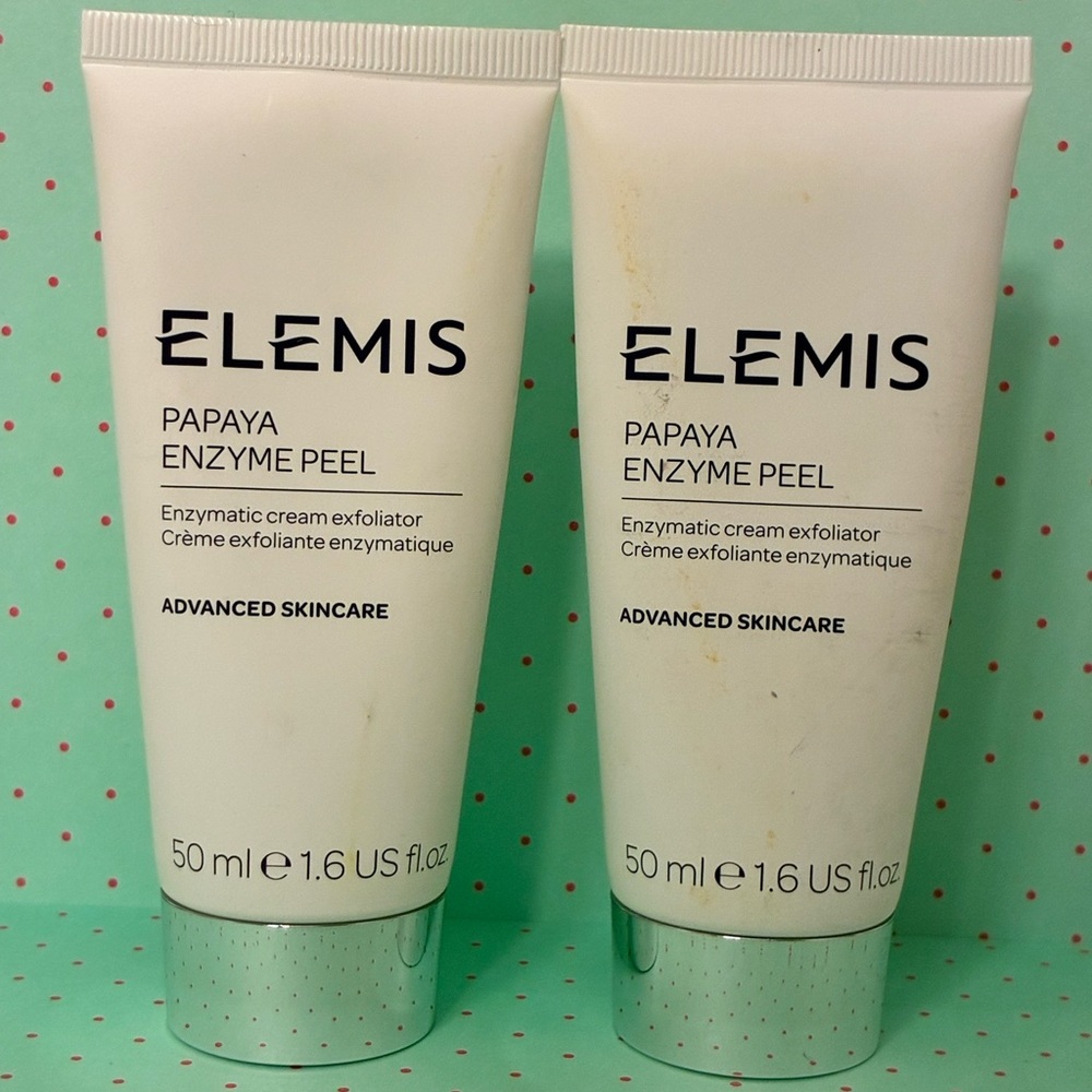 TWO (2) Elemis Papaya Enzyme Peel Enzymatic Cream Exfoliators $104 MSRP 50mL Ea